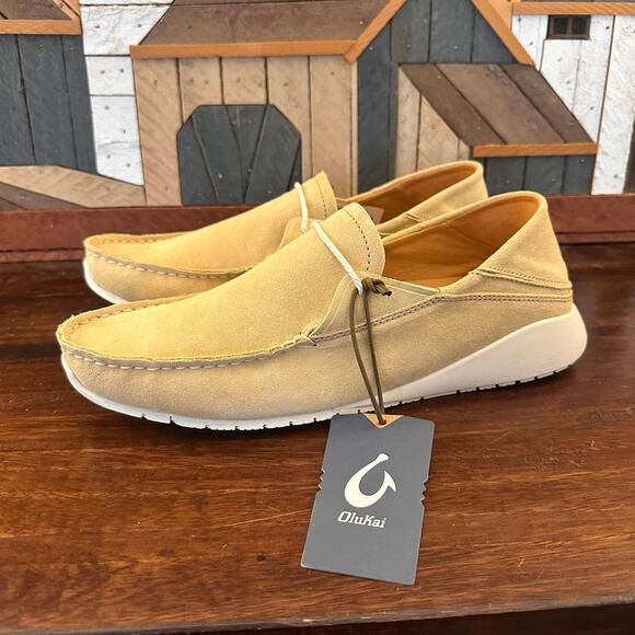 OluKai‎ Ka'a Driver Golden Sand Slip-On Loafers 11.5